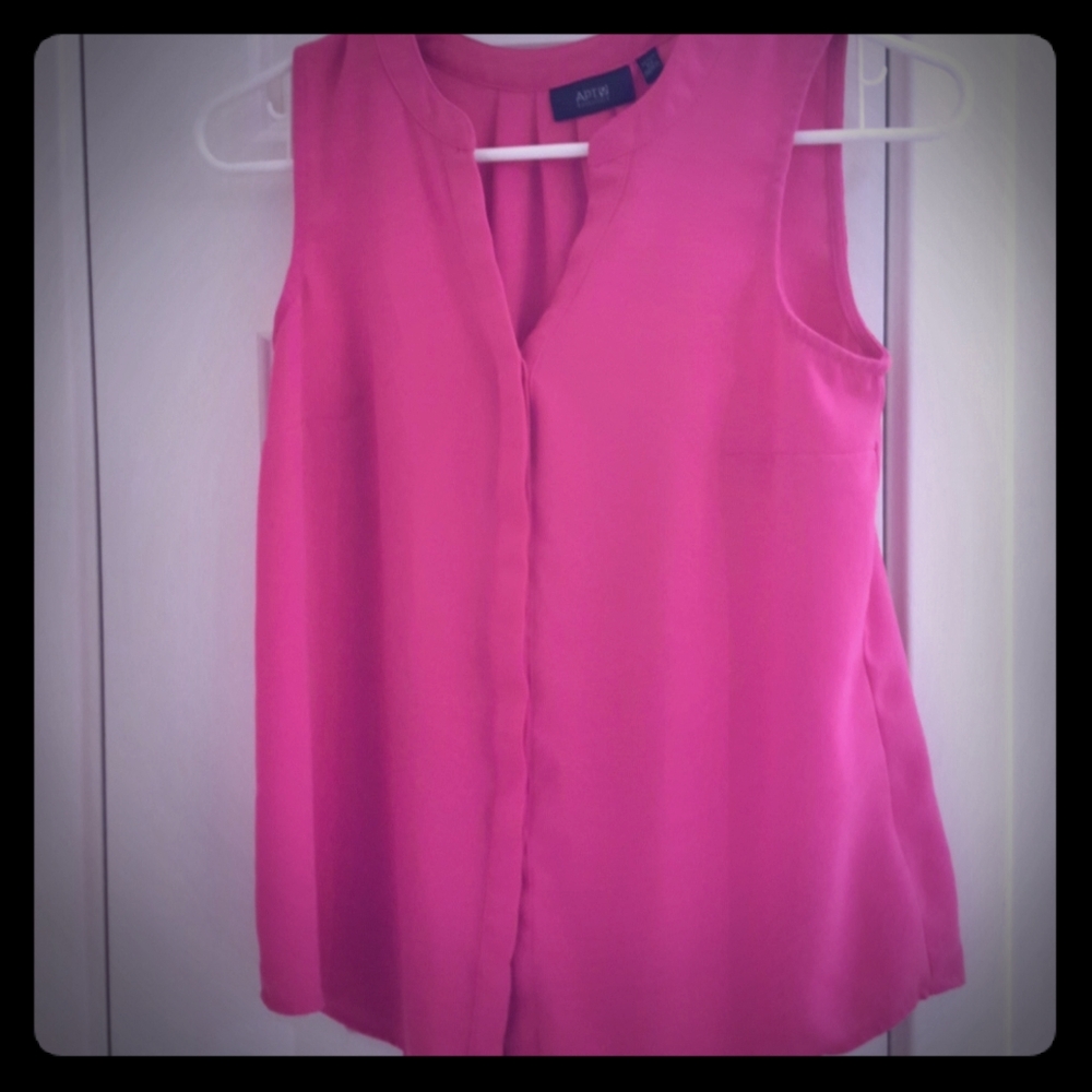 Pink v-neck top